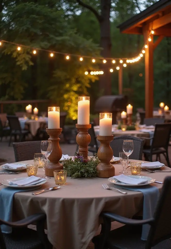 26 Wooden Candle Holder Decor Ideas for Rustic and Earthy Spaces 125 26 Wooden Candle Holder Decor Ideas for Rustic and Earthy Spaces - 21. Candle Holders for Outdoor Spaces