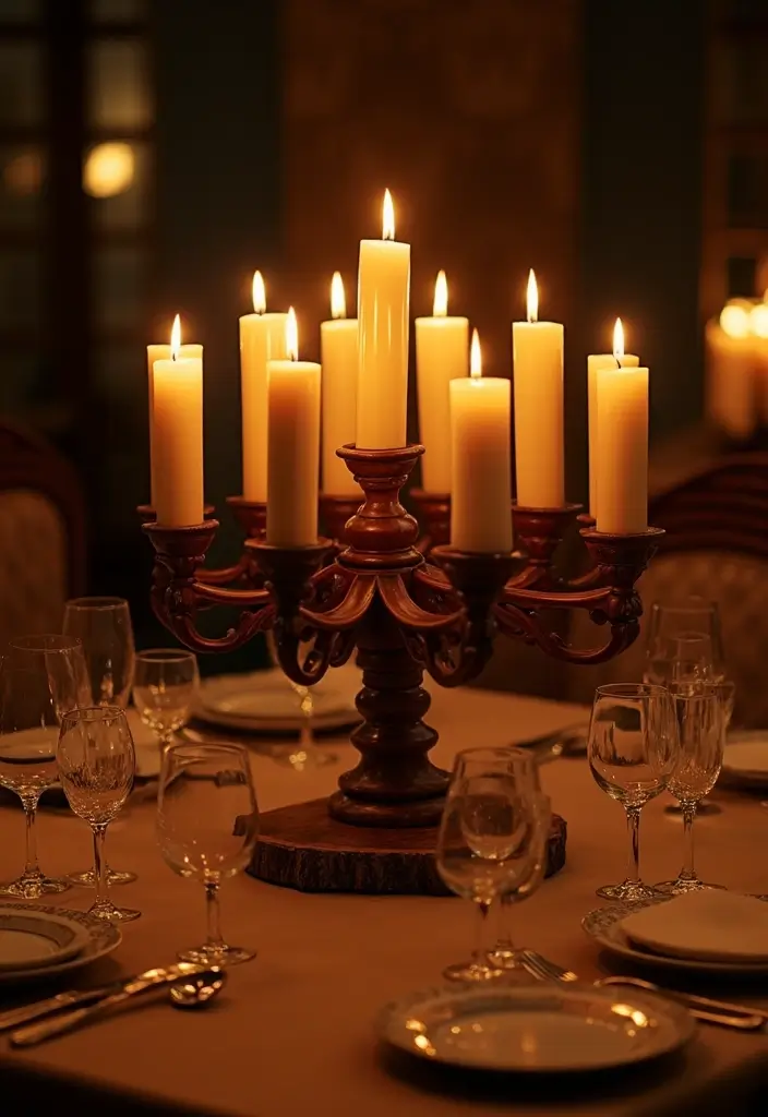 26 Wooden Candle Holder Decor Ideas for Rustic and Earthy Spaces 139 26 Wooden Candle Holder Decor Ideas for Rustic and Earthy Spaces - 23. Candle Holders with Multiple Arms