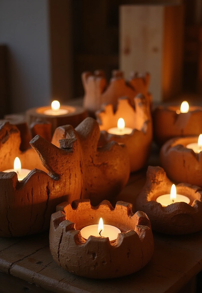 26 Wooden Candle Holder Decor Ideas for Rustic and Earthy Spaces 33 26 Wooden Candle Holder Decor Ideas for Rustic and Earthy Spaces - 7. Hand-Carved Wooden Holders