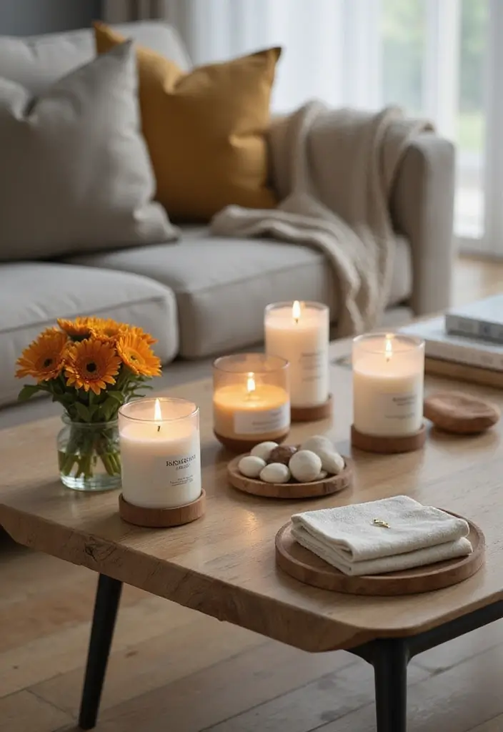 27 Candle Decor Ideas for Coffee Tables That Elevate the Room 54 27 Candle Decor Ideas for Coffee Tables That Elevate the Room - 12. Eco-friendly Scented Candles