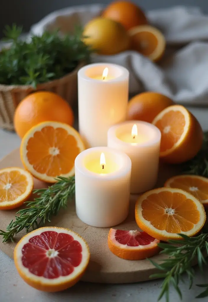 27 Candle Decor Ideas for Coffee Tables That Elevate the Room 72 27 Candle Decor Ideas for Coffee Tables That Elevate the Room - 22. Candle with Edible Decor