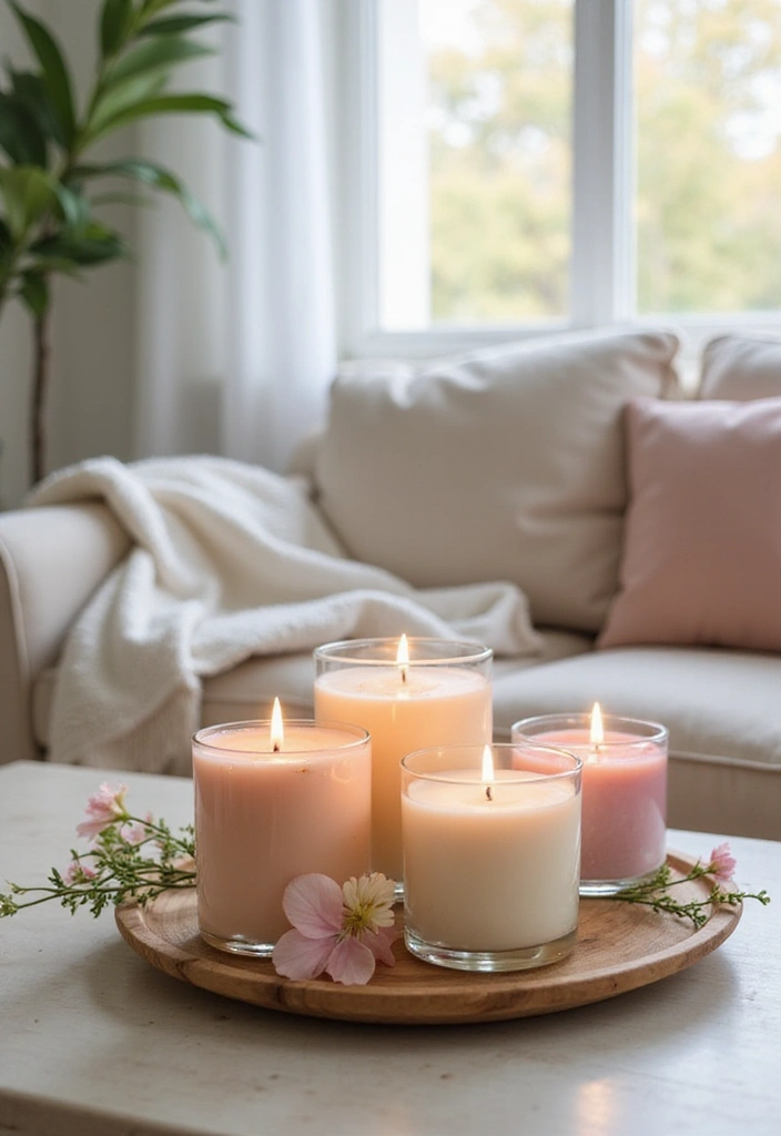 27 Candle Decor Ideas for Coffee Tables That Elevate the Room 28 27 Candle Decor Ideas for Coffee Tables That Elevate the Room - 6. Seasonal Candle Decor