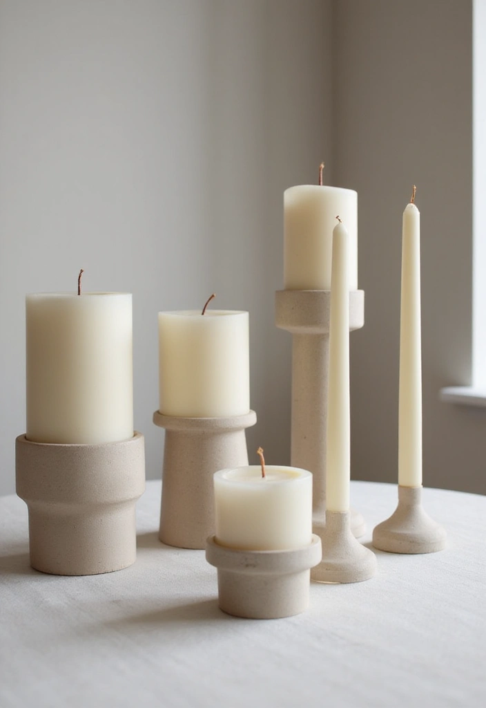 27 Candlestick Decor Ideas for Dining Tables That Impress Guests 28 27 Candlestick Decor Ideas for Dining Tables That Impress Guests - 10. Minimalist Candle Holders