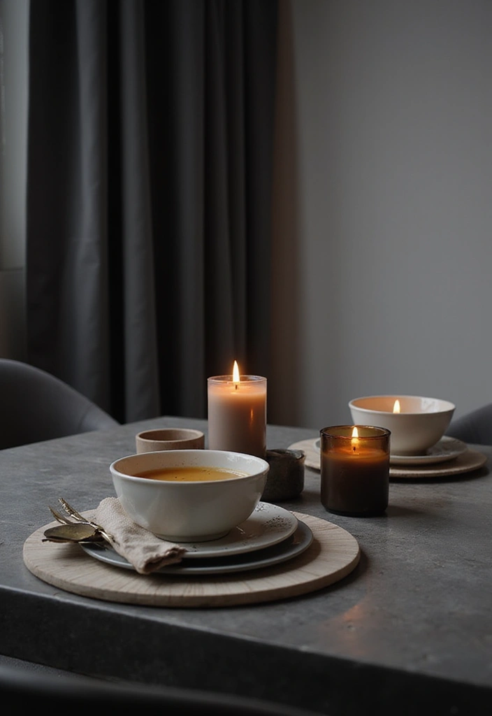 27 Candlestick Decor Ideas for Dining Tables That Impress Guests 91 27 Candlestick Decor Ideas for Dining Tables That Impress Guests - 25. Monochrome Candle Settings