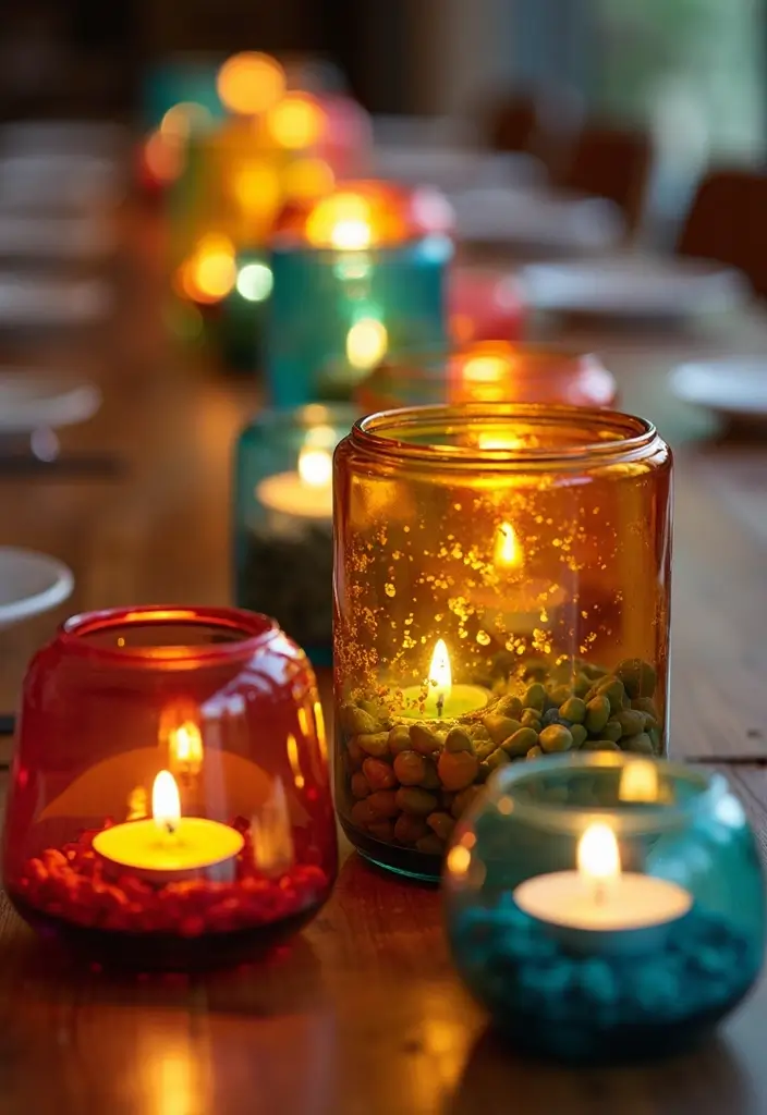 27 Candlestick Decor Ideas for Dining Tables That Impress Guests 9 27 Candlestick Decor Ideas for Dining Tables That Impress Guests - 3. Recycled Glass Candle Holders