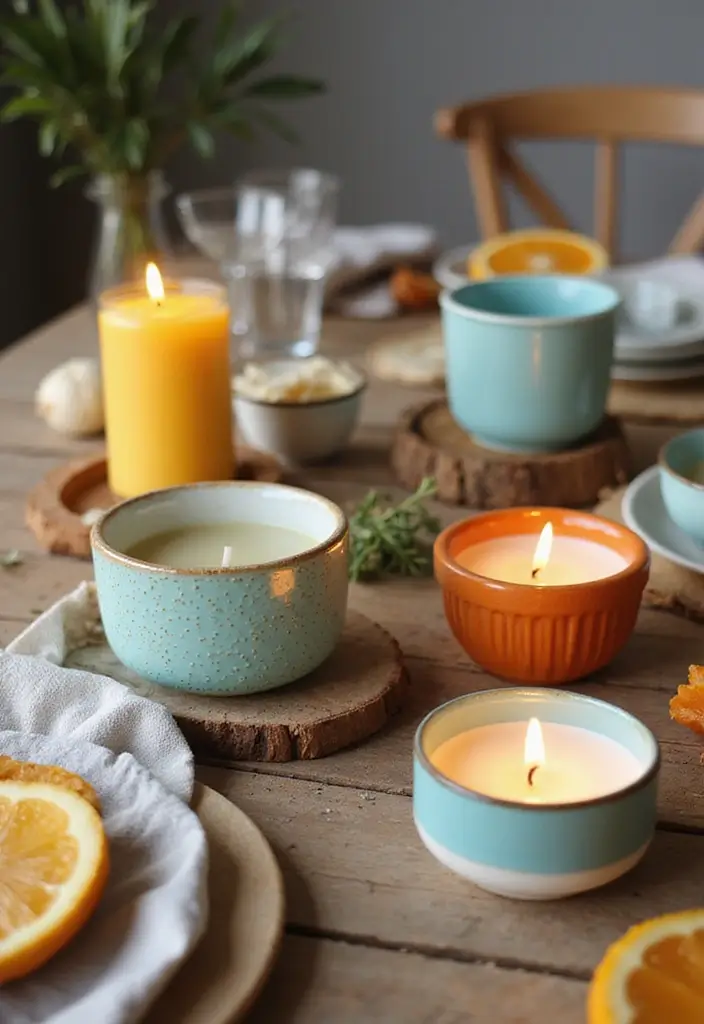 27 Candlestick Decor Ideas for Dining Tables That Impress Guests 15 27 Candlestick Decor Ideas for Dining Tables That Impress Guests - 7. Eco-Friendly Ceramic Candles