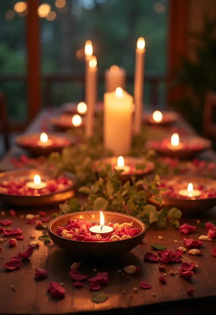 27 Candlestick Decor Ideas for Dining Tables That Impress Guests 25 27 Candlestick Decor Ideas for Dining Tables That Impress Guests - 9. Floating Candle Arrangements