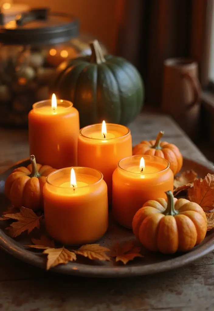 27 Fall Kitchen Decor Ideas with Pumpkins and Candles You’ll Love 36 27 Fall Kitchen Decor Ideas with Pumpkins and Candles You’ll Love - 12. Pumpkin Candles for a Fragrant Touch
