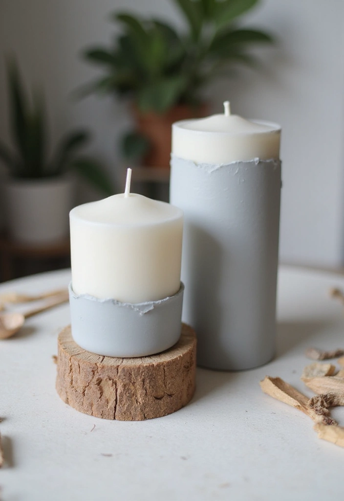 27 Grey Candle Holder Decor Ideas for Minimalist Homes 65 27 Grey Candle Holder Decor Ideas for Minimalist Homes - 17. Personal DIY Candle Holders