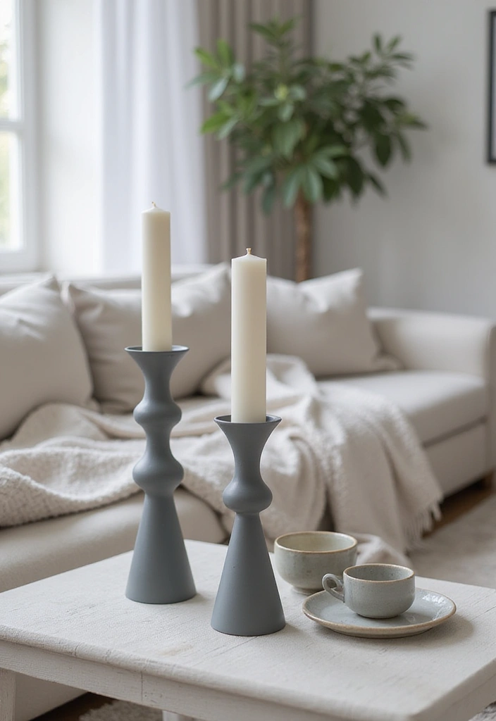 27 Grey Candle Holder Decor Ideas for Minimalist Homes 72 27 Grey Candle Holder Decor Ideas for Minimalist Homes - 18. Scandinavian-Inspired Holders