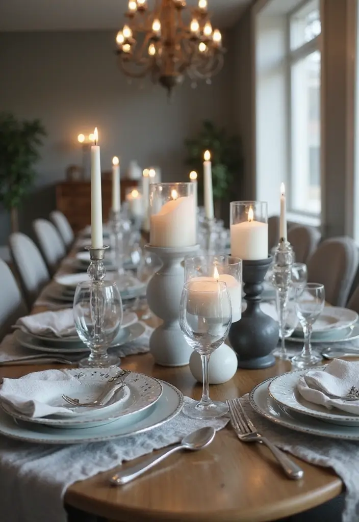 27 Grey Candle Holder Decor Ideas for Minimalist Homes 75 27 Grey Candle Holder Decor Ideas for Minimalist Homes - 19. Candle Holders with Glass Accents