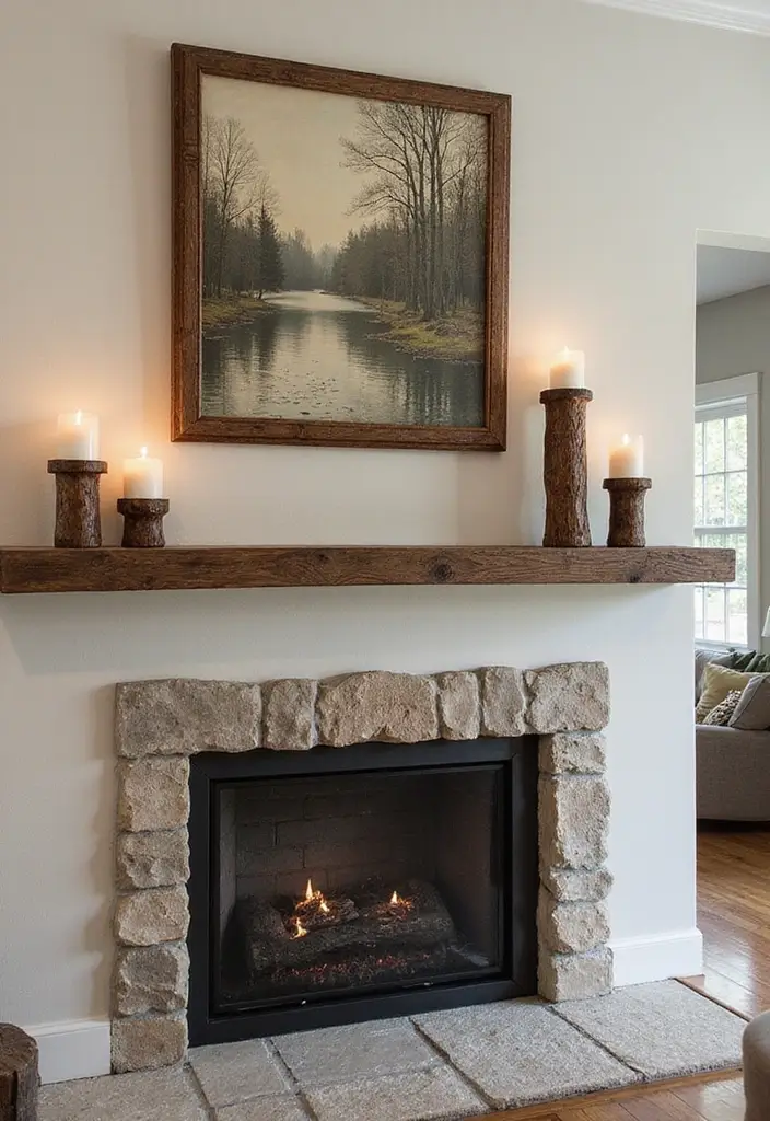 27 Grey Candle Holder Decor Ideas for Minimalist Homes 22 27 Grey Candle Holder Decor Ideas for Minimalist Homes - 4. Wooden Log Holders