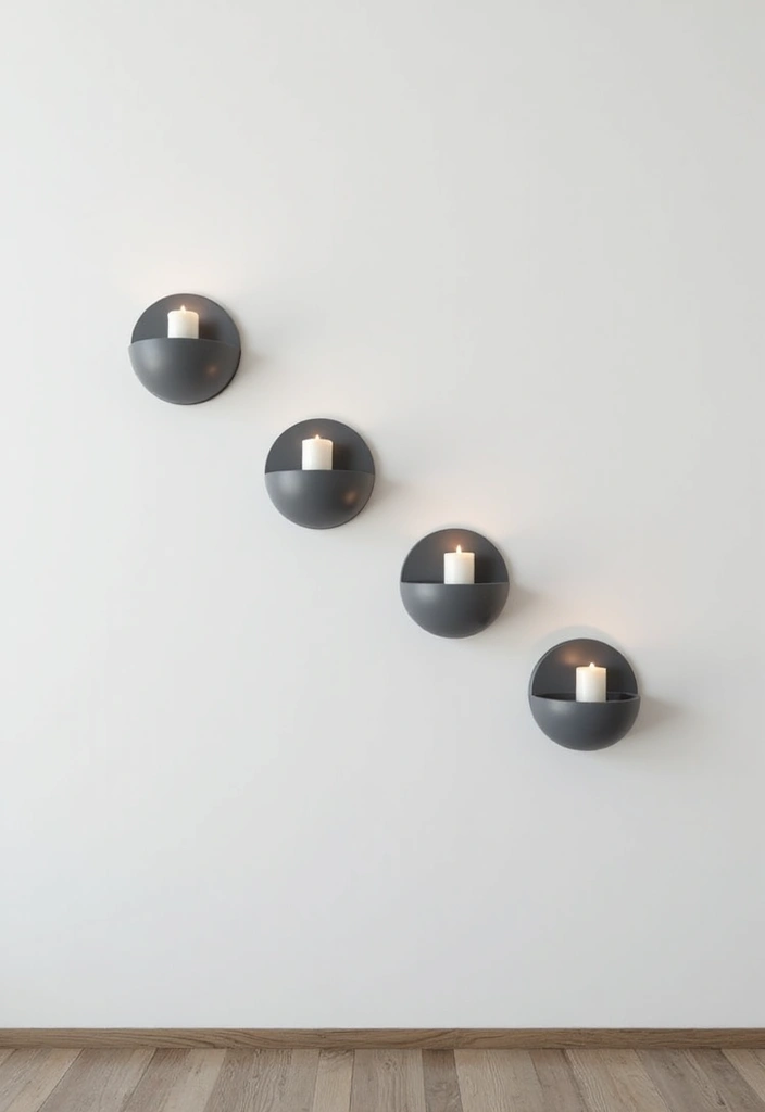 27 Grey Candle Holder Decor Ideas for Minimalist Homes 29 27 Grey Candle Holder Decor Ideas for Minimalist Homes - 5. Wall-Mounted Candle Holders