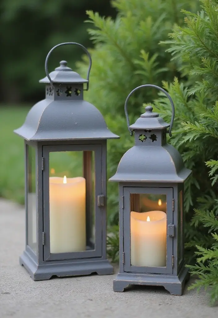 27 Grey Candle Holder Decor Ideas for Minimalist Homes 30 27 Grey Candle Holder Decor Ideas for Minimalist Homes - 6. Lantern-Inspired Holders
