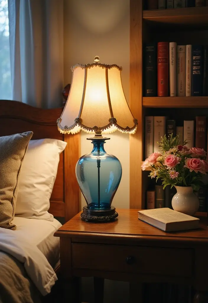 27 Paris-Themed Candle and Lamp Decor Ideas for Romantic Rooms 3 27 Paris-Themed Candle and Lamp Decor Ideas for Romantic Rooms - 3. Vintage-Style Blue Glass Lamps