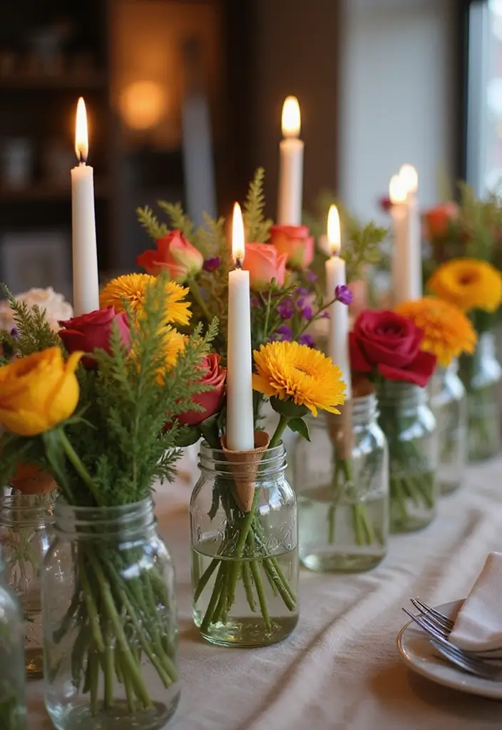 27 Valentine Candle Decor Ideas and Easy DIY Inspirations 1 27 Valentine Candle Decor Ideas and Easy DIY Inspirations - 1. Whimsical Floral Taper Candle Holders