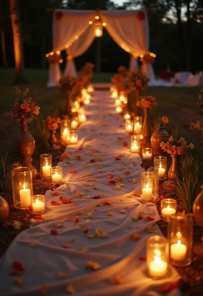 27 Valentine Candle Decor Ideas and Easy DIY Inspirations 38 27 Valentine Candle Decor Ideas and Easy DIY Inspirations - 10. Romantic Candlelit Pathways