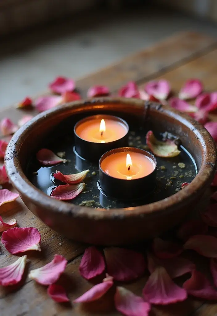 28 Black Candle Holder Decor Ideas for a Modern Bold Aesthetic - 10. Floating Candle Holders
