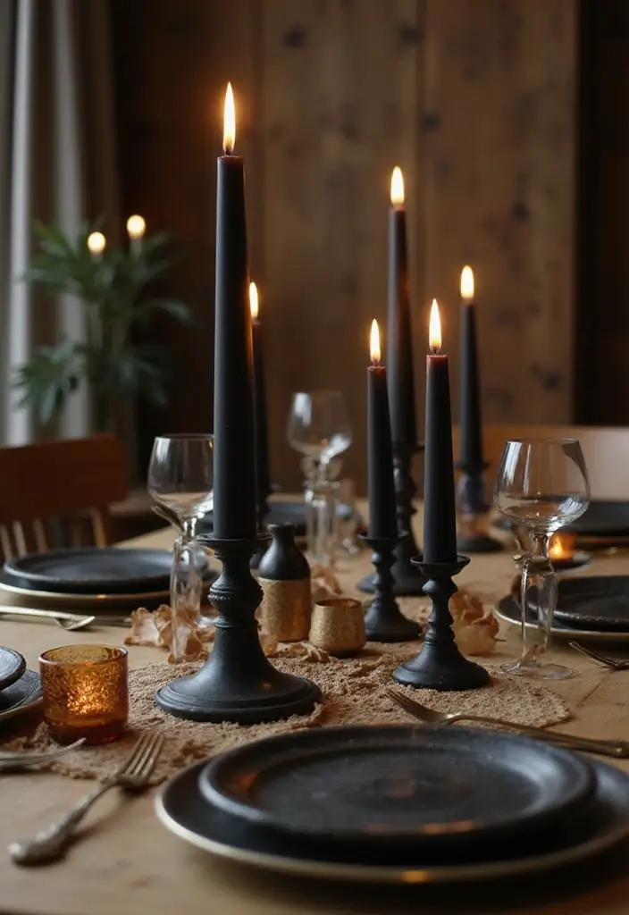 28 Black Candle Holder Decor Ideas for a Modern Bold Aesthetic - 25. Candle Holders for Special Occasions