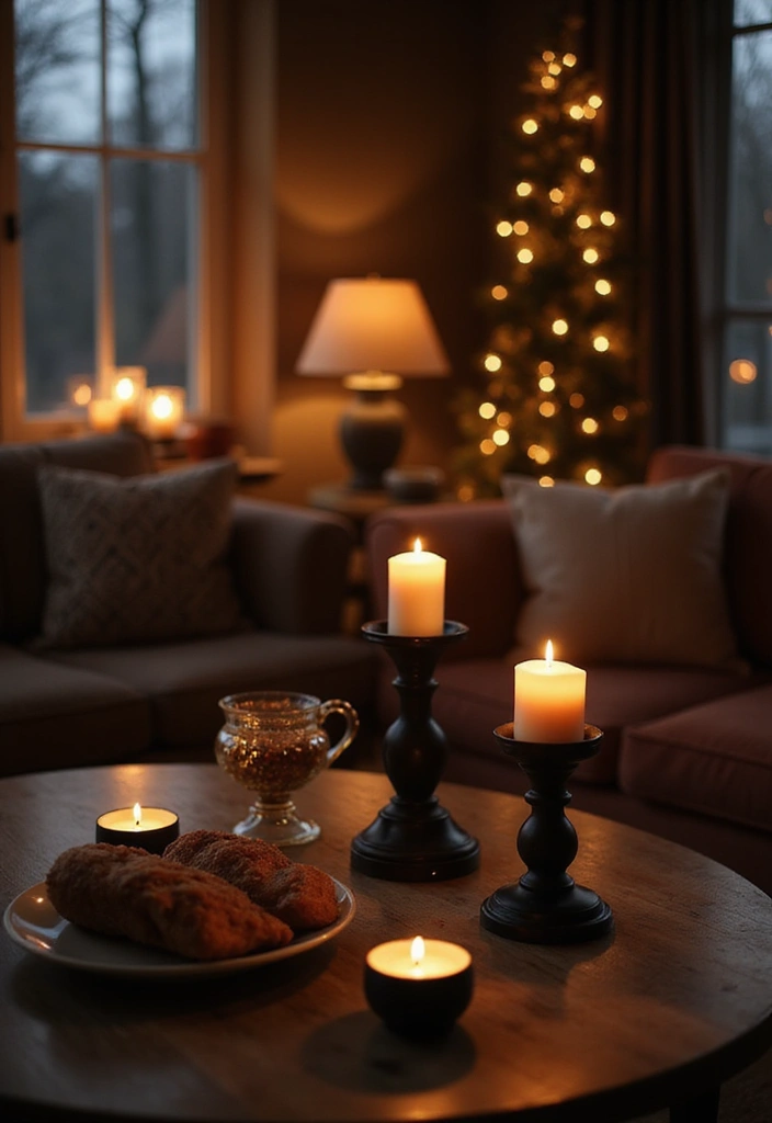 28 Black Candle Holder Decor Ideas for a Modern Bold Aesthetic - 28. Candle Holders as Mood Lighting
