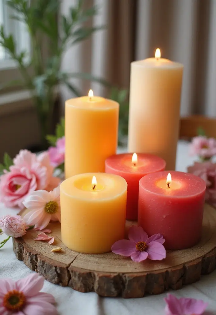 28 Candle Holder Decor Ideas for Every Style of Home 27 28 Candle Holder Decor Ideas for Every Style of Home - 13. Colorful Pillar Candle Holders
