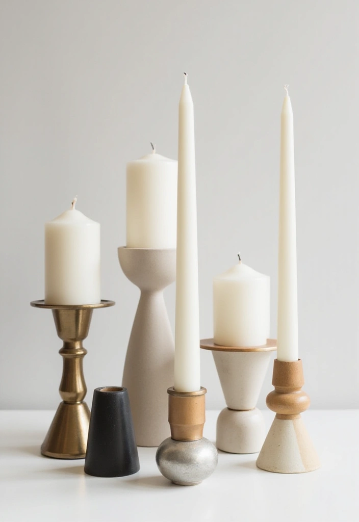 28 Candle Holder Decor Ideas for Every Style of Home 17 28 Candle Holder Decor Ideas for Every Style of Home - 7. Modern Geometric Holders