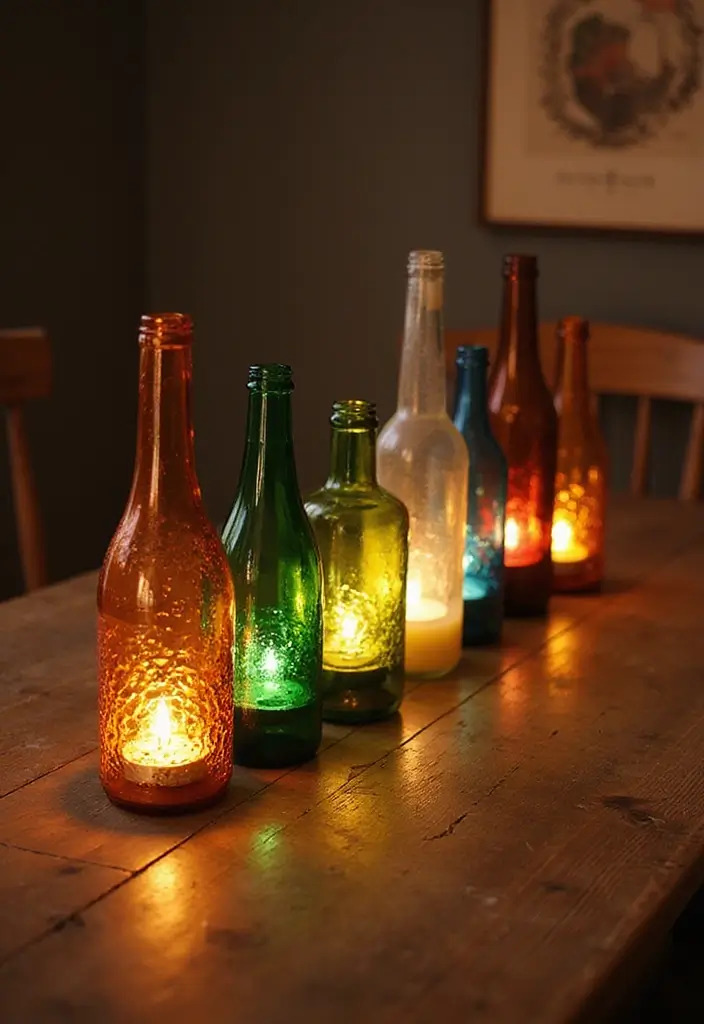28 Candle Holder Decor Ideas for Every Style of Home 19 28 Candle Holder Decor Ideas for Every Style of Home - 9. Repurposed Bottles