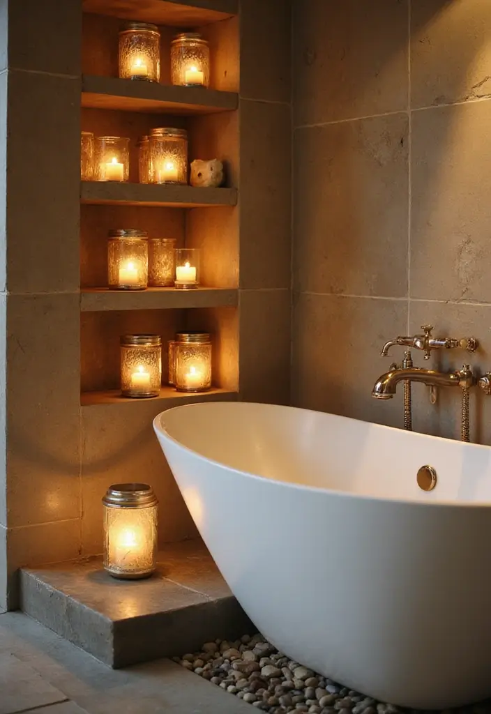 28 Home Decor Ideas with Candle Lanterns for Cozy Corners 25 28 Home Decor Ideas with Candle Lanterns for Cozy Corners - 5. Lanterns in the Bathroom