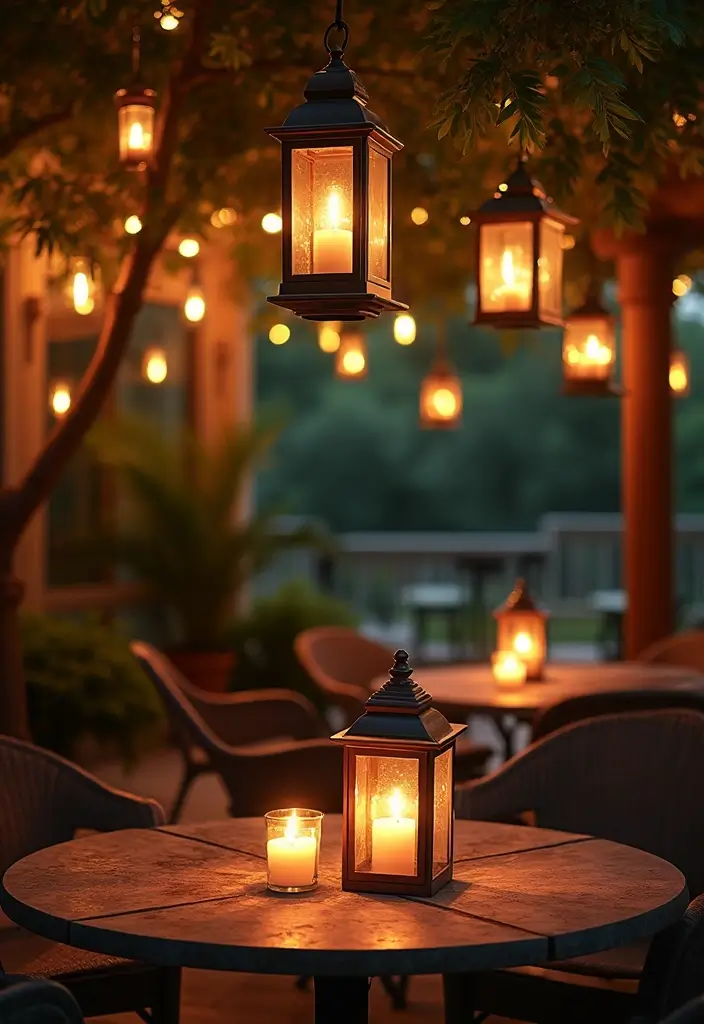 28 Home Decor Ideas with Candle Lanterns for Cozy Corners 30 28 Home Decor Ideas with Candle Lanterns for Cozy Corners - 6. Outdoor Patio Ambiance