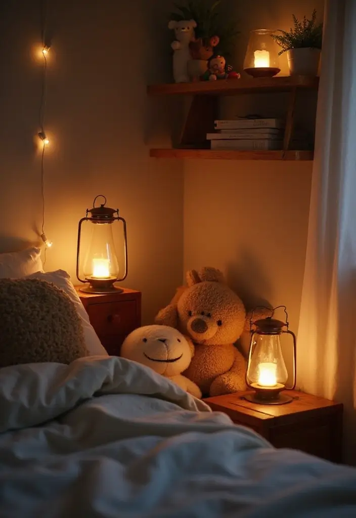 28 Home Decor Ideas with Candle Lanterns for Cozy Corners 31 28 Home Decor Ideas with Candle Lanterns for Cozy Corners - 7. Lanterns as Nightlights