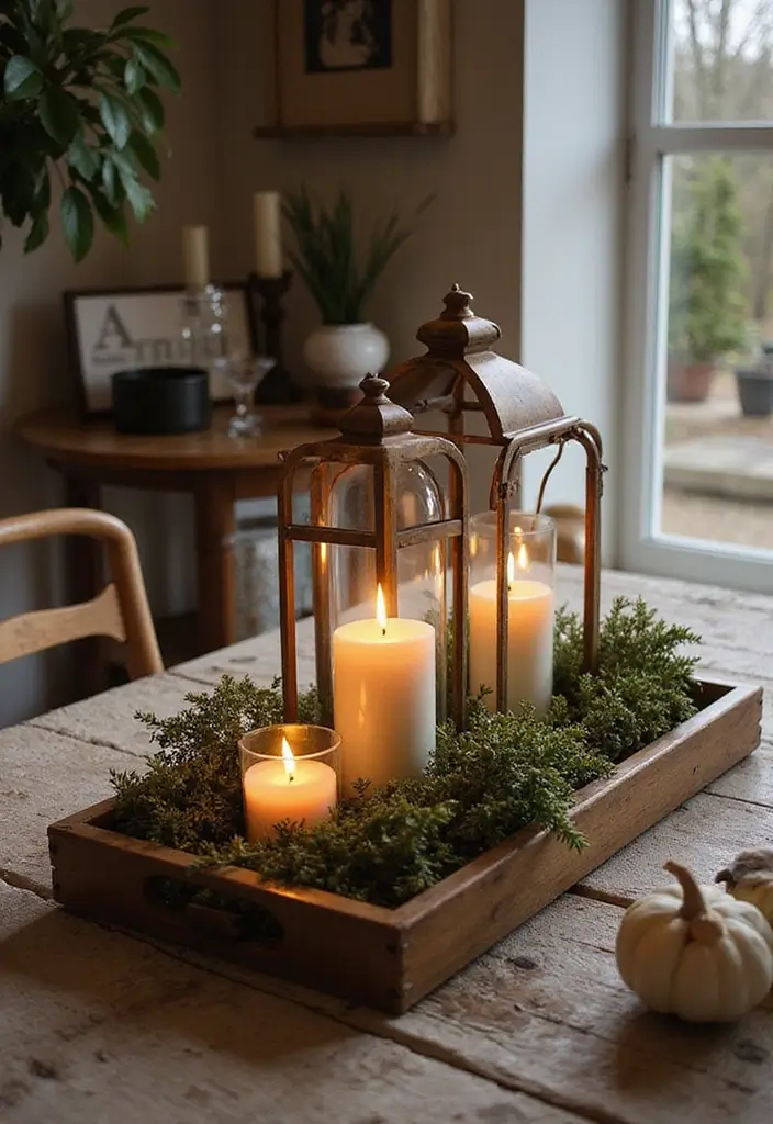28 Home Decor Ideas with Candle Lanterns for Cozy Corners 32 28 Home Decor Ideas with Candle Lanterns for Cozy Corners - 8. Decorative Tray Arrangements