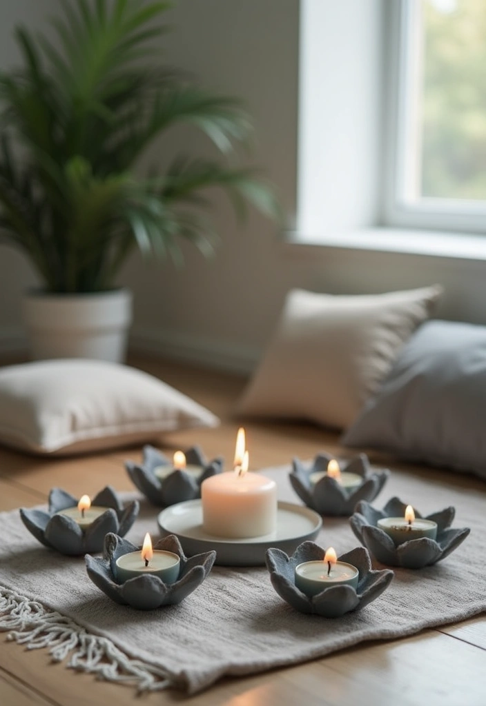 28 Lotus Candle Holder Decor Ideas That Add Serenity 49 28 Lotus Candle Holder Decor Ideas That Add Serenity - 13. Lotus Holders for Meditation Spaces