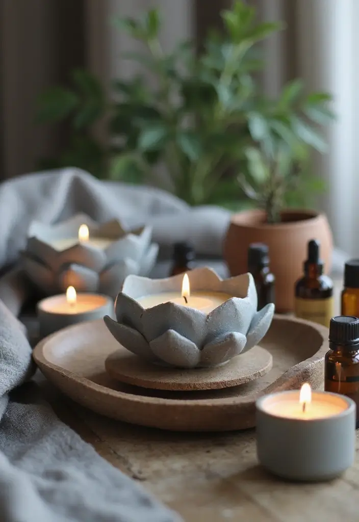28 Lotus Candle Holder Decor Ideas That Add Serenity 60 28 Lotus Candle Holder Decor Ideas That Add Serenity - 16. Lotus Holders with Essential Oils