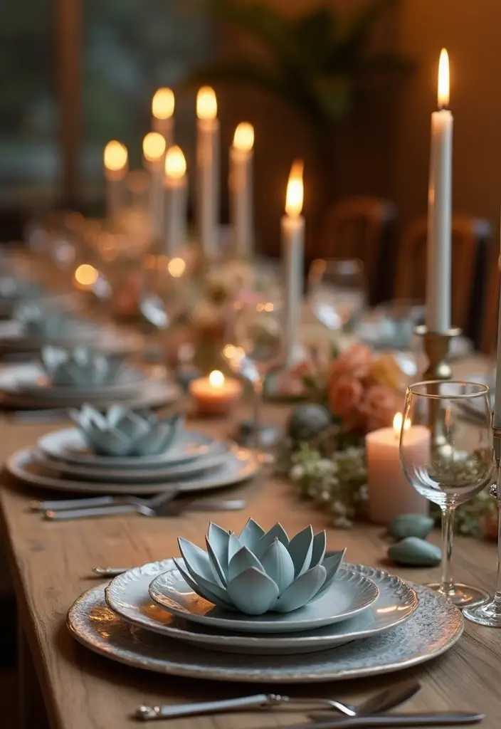 28 Lotus Candle Holder Decor Ideas That Add Serenity 69 28 Lotus Candle Holder Decor Ideas That Add Serenity - 19. Lotus Holders as Party Decor