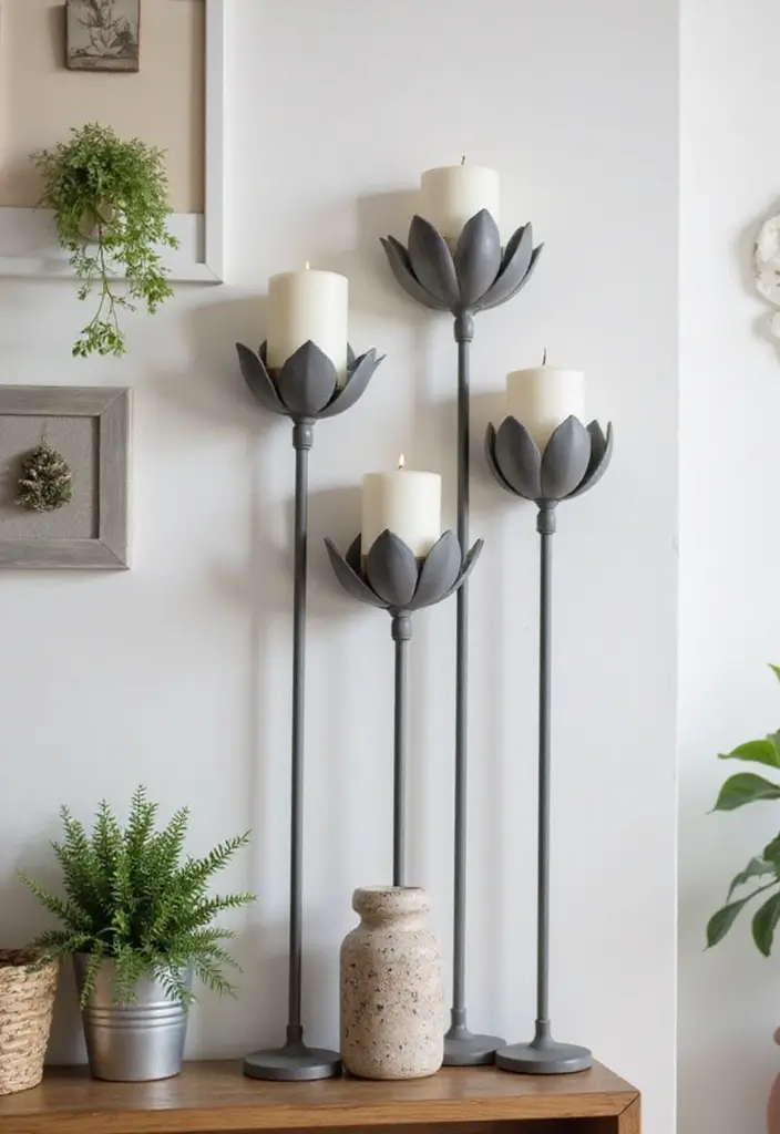 28 Lotus Candle Holder Decor Ideas That Add Serenity 12 28 Lotus Candle Holder Decor Ideas That Add Serenity - 4. Wall-mounted Lotus Holders
