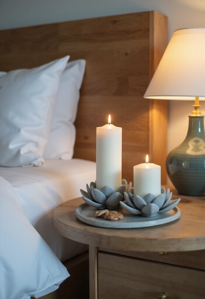 28 Lotus Candle Holder Decor Ideas That Add Serenity 36 28 Lotus Candle Holder Decor Ideas That Add Serenity - 8. Lotus Holders as Bedside Accents