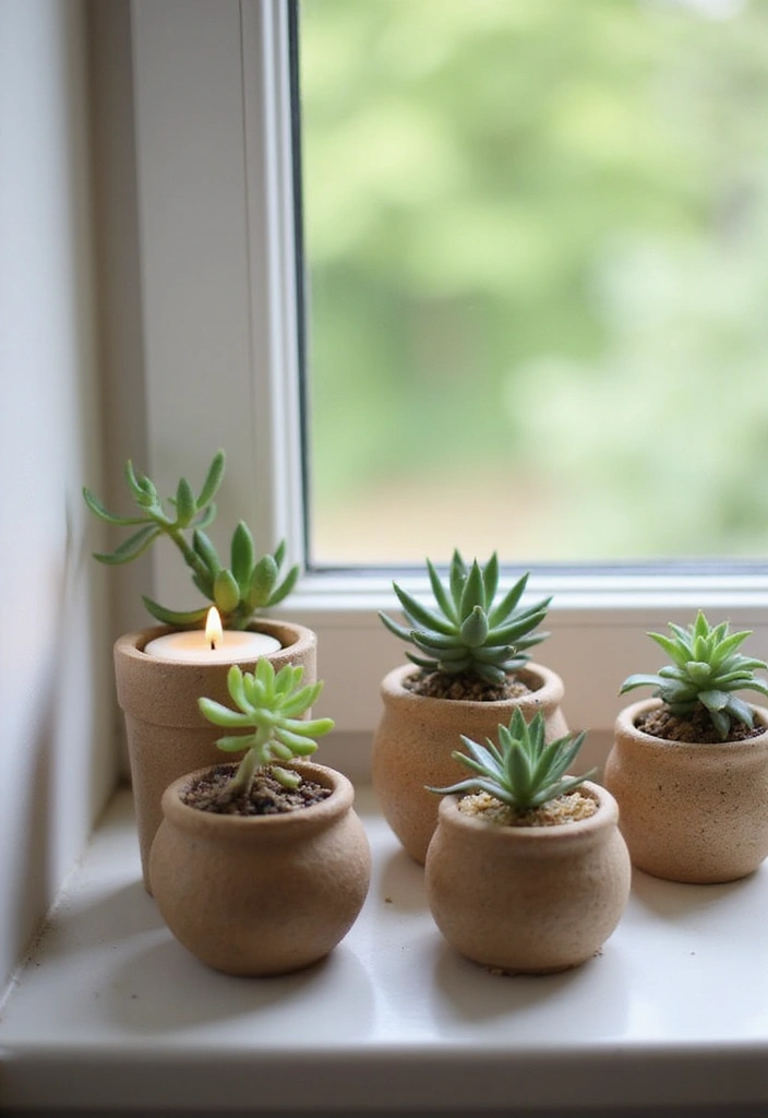 28 Modern Home Decor Ideas with Candles and Plants for Fresh Vibes 46 28 Modern Home Decor Ideas with Candles and Plants for Fresh Vibes - 12. Eco-Friendly Candle Votives with Succulents
