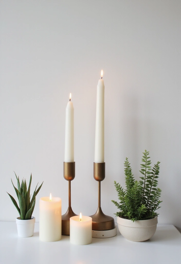 28 Modern Home Decor Ideas with Candles and Plants for Fresh Vibes 64 28 Modern Home Decor Ideas with Candles and Plants for Fresh Vibes - 20. Modern Candle and Plant Duos