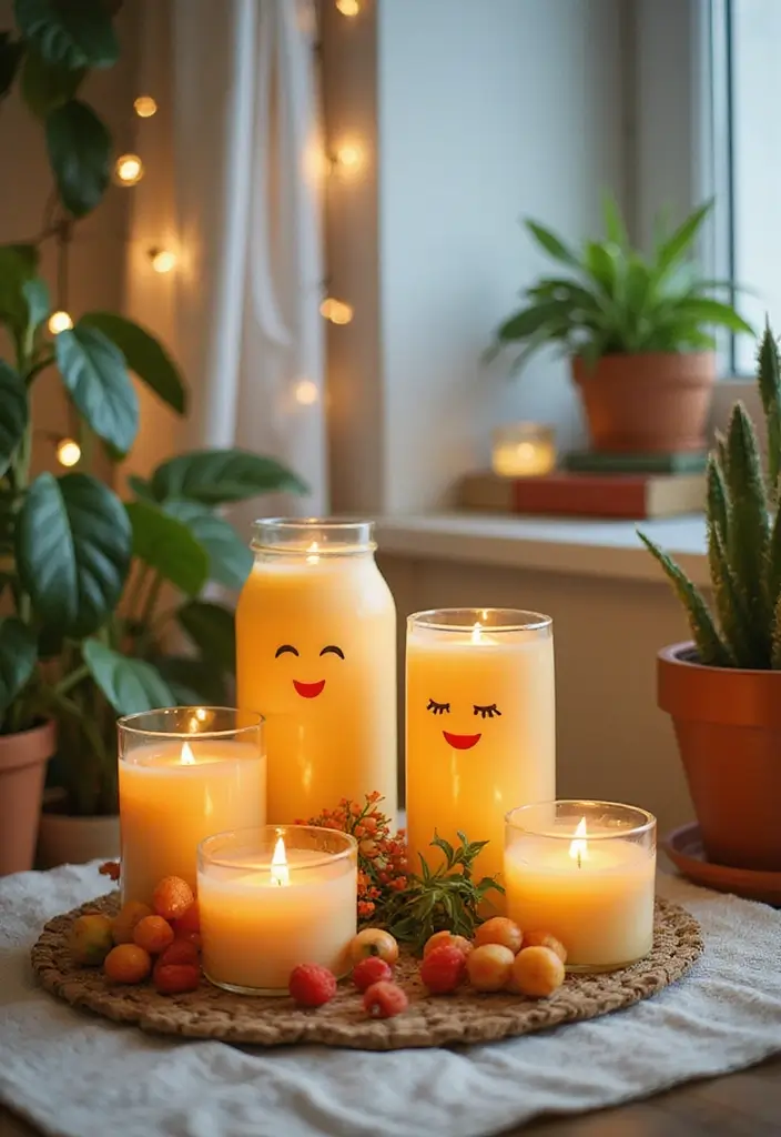 28 Modern Home Decor Ideas with Candles and Plants for Fresh Vibes 71 28 Modern Home Decor Ideas with Candles and Plants for Fresh Vibes - 21. Candle and Plant Pairing for Children's Rooms