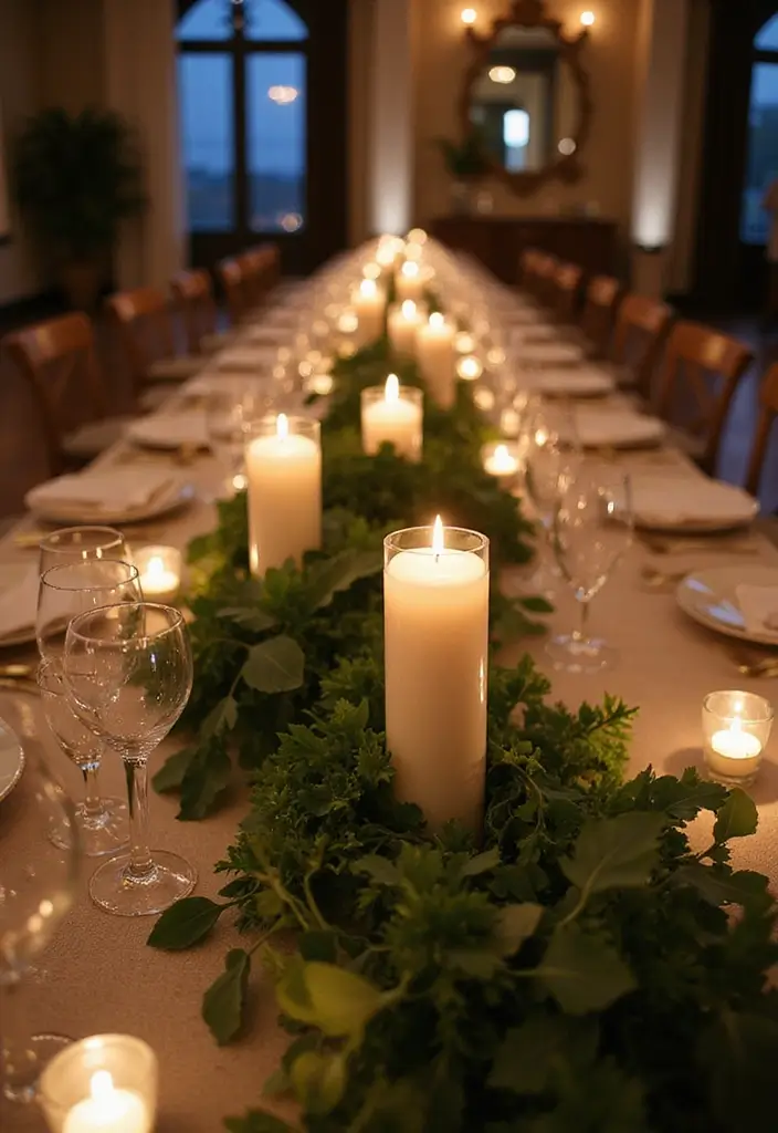 28 Modern Home Decor Ideas with Candles and Plants for Fresh Vibes 79 28 Modern Home Decor Ideas with Candles and Plants for Fresh Vibes - 25. Candle and Plant Centerpieces for Events