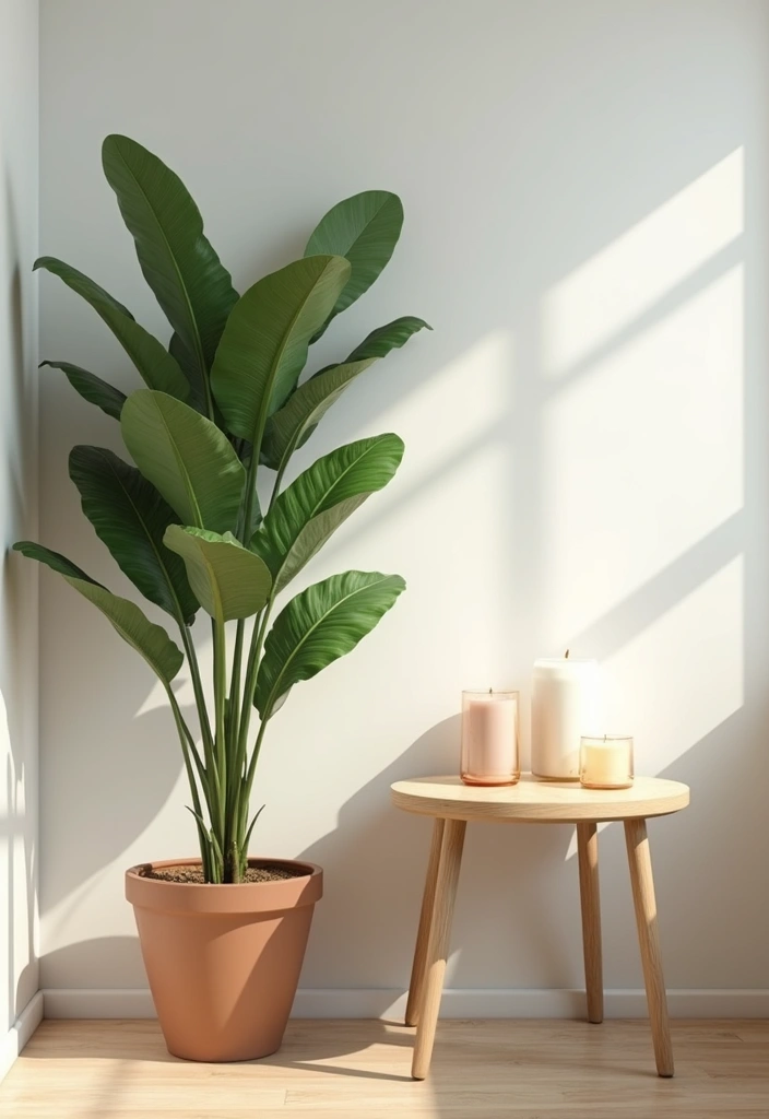 28 Modern Home Decor Ideas with Candles and Plants for Fresh Vibes 16 28 Modern Home Decor Ideas with Candles and Plants for Fresh Vibes - 4. Minimalist Candle and Plant Corners