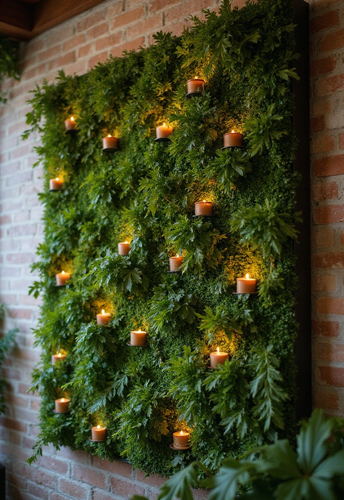 28 Modern Home Decor Ideas with Candles and Plants for Fresh Vibes 17 28 Modern Home Decor Ideas with Candles and Plants for Fresh Vibes - 5. Green Walls with Candle Accents