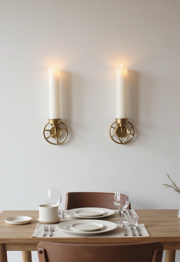 29 Candle Wall Sconce Decor Ideas That Feel Elegant and Cozy 47 29 Candle Wall Sconce Decor Ideas That Feel Elegant and Cozy - 15. Elegant Geometric Shapes