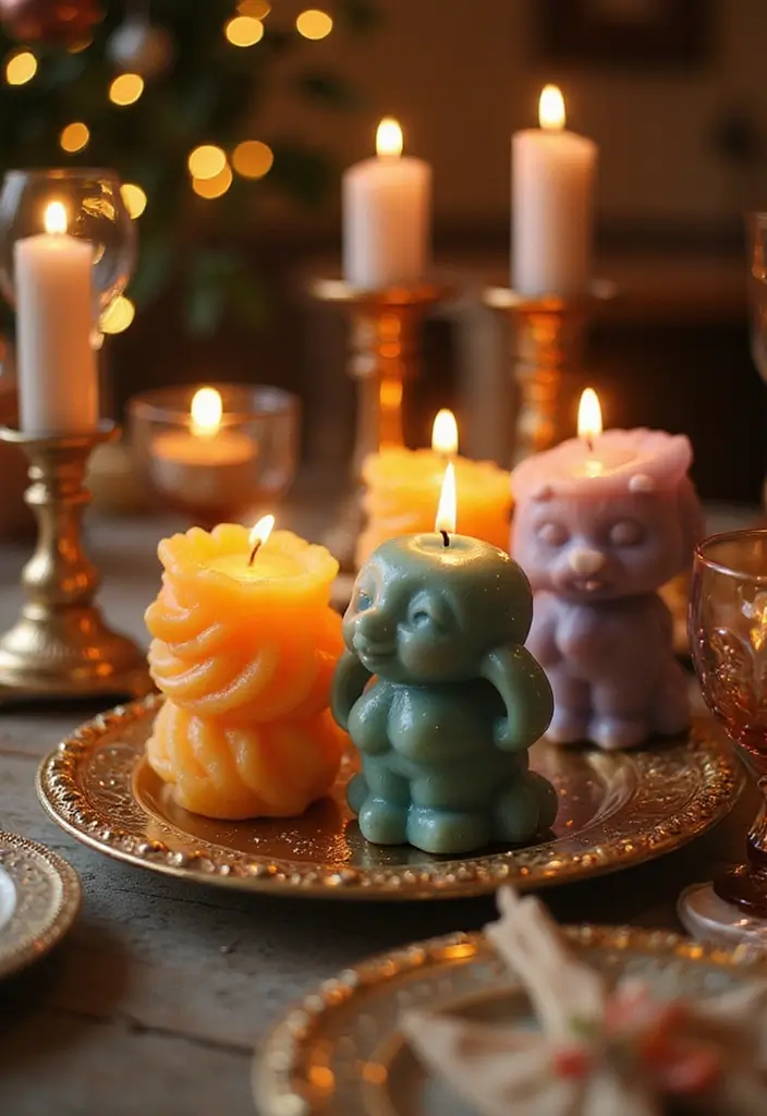29 Candle Wall Sconce Decor Ideas That Feel Elegant and Cozy 56 29 Candle Wall Sconce Decor Ideas That Feel Elegant and Cozy - 20. Candles in Unique Shapes