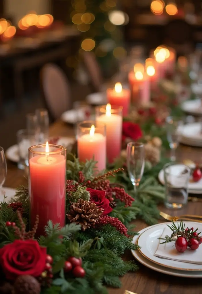 29 Candle Wall Sconce Decor Ideas That Feel Elegant and Cozy 59 29 Candle Wall Sconce Decor Ideas That Feel Elegant and Cozy - 23. Candlelit Seasonal Centerpieces