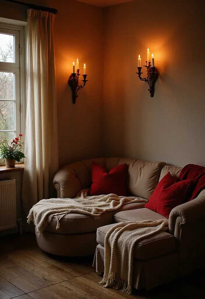 29 Candle Wall Sconce Decor Ideas That Feel Elegant and Cozy 61 29 Candle Wall Sconce Decor Ideas That Feel Elegant and Cozy - 25. Creating a Cozy Nook