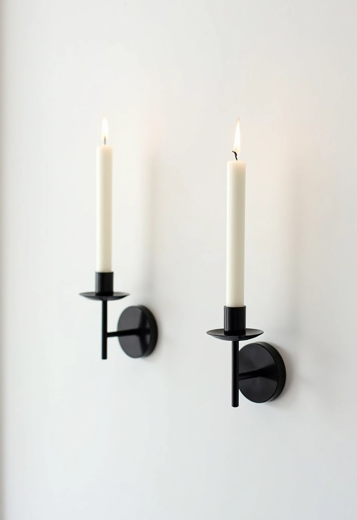 29 Candle Wall Sconce Decor Ideas That Feel Elegant and Cozy 10 29 Candle Wall Sconce Decor Ideas That Feel Elegant and Cozy - 4. Minimalist Black Metal Designs