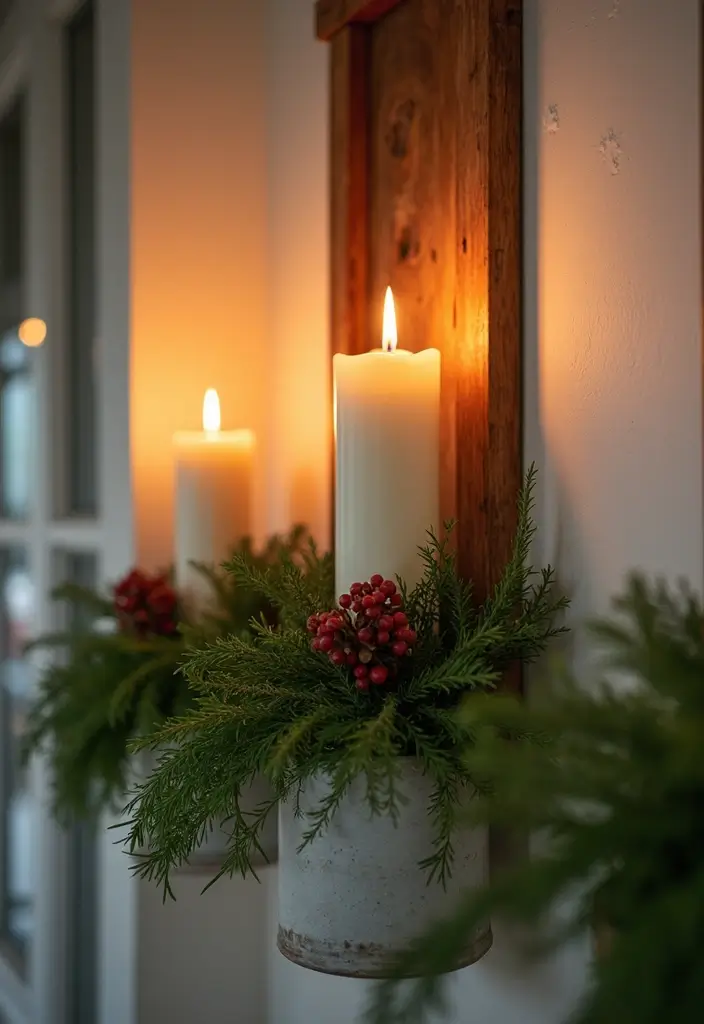 29 Candle Wall Sconce Decor Ideas That Feel Elegant and Cozy 33 29 Candle Wall Sconce Decor Ideas That Feel Elegant and Cozy - 9. Incorporating Natural Elements