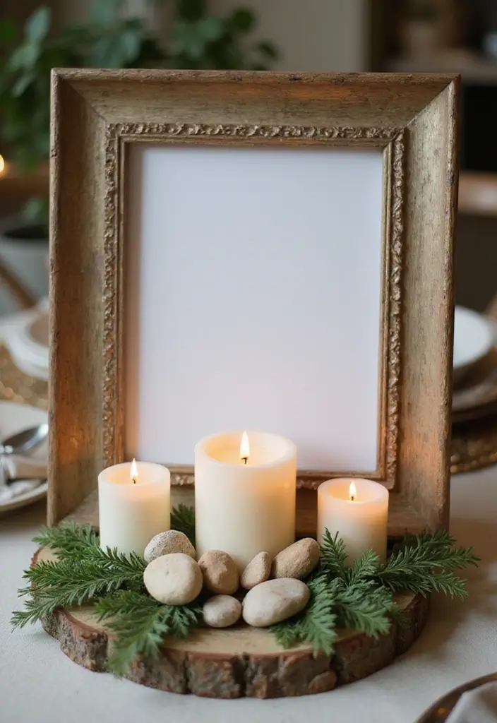 29 Rustic Wall Decor Ideas with Candles and Vases That Feel Inviting 63 29 Rustic Wall Decor Ideas with Candles and Vases That Feel Inviting - 13. Rustic Picture Frame Candle Arrangement