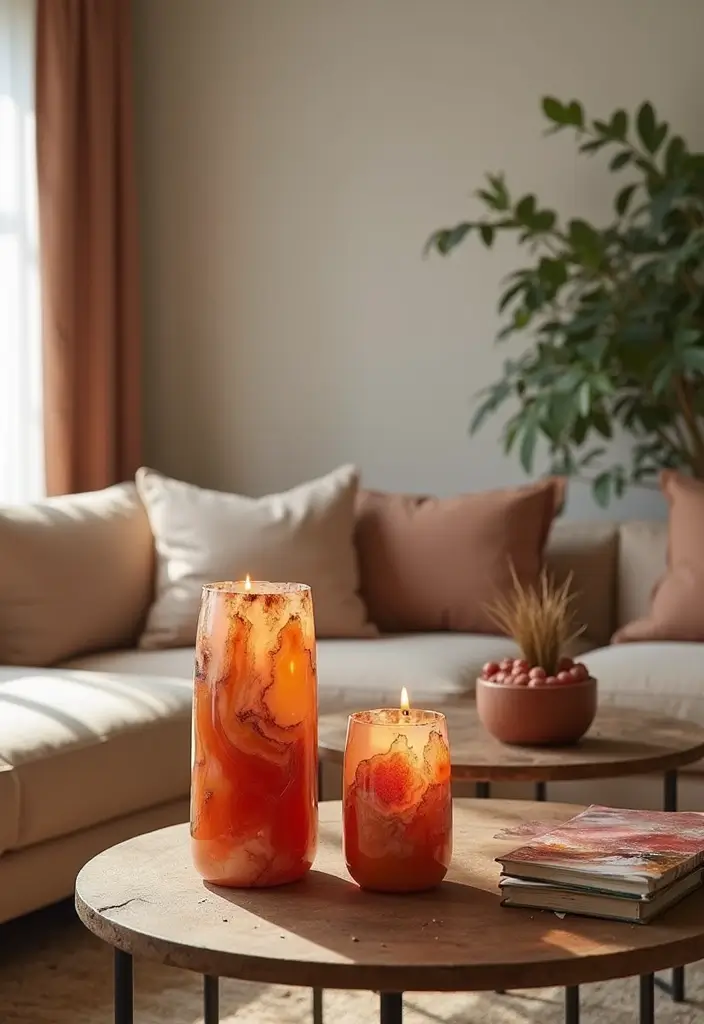 30 Agate Candle Holder Decor Ideas for a Luxurious Look 38 30 Agate Candle Holder Decor Ideas for a Luxurious Look - 16. Color Coordination